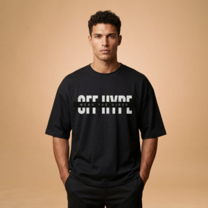 OFFHYPE Men’s Oversized Graphic T-Shirt | Premium Cotton Printed Tee | Streetwear Loose Fit Casual T-Shirt