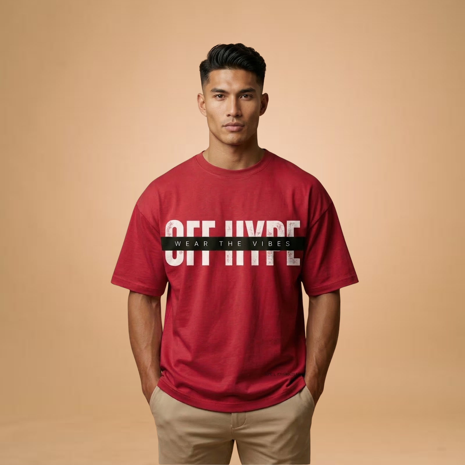 OFFHYPE Red Graphic Oversized T-Shirt – Wear The Vibes