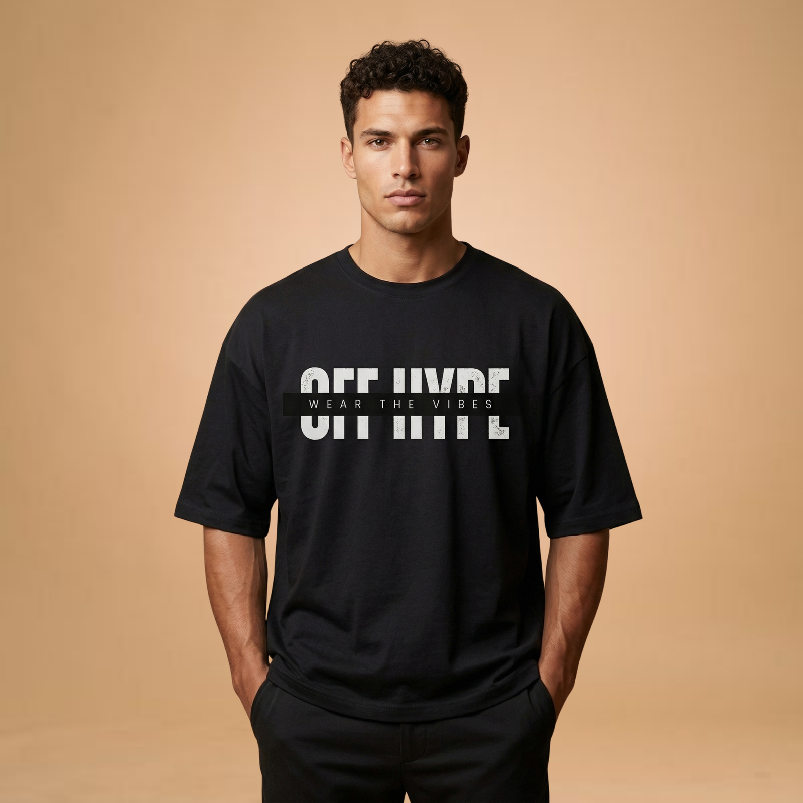 OFFHYPE Men’s Oversized Graphic T-Shirt | Premium Cotton Printed Tee | Streetwear Loose Fit Casual T-Shirt