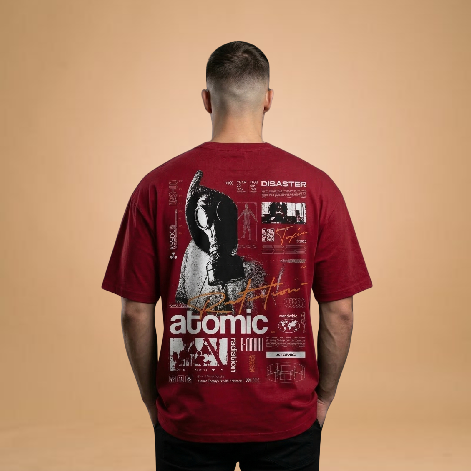 OFFHYPE Red Graphic Oversized T-Shirt – Wear The Vibes - Image 2