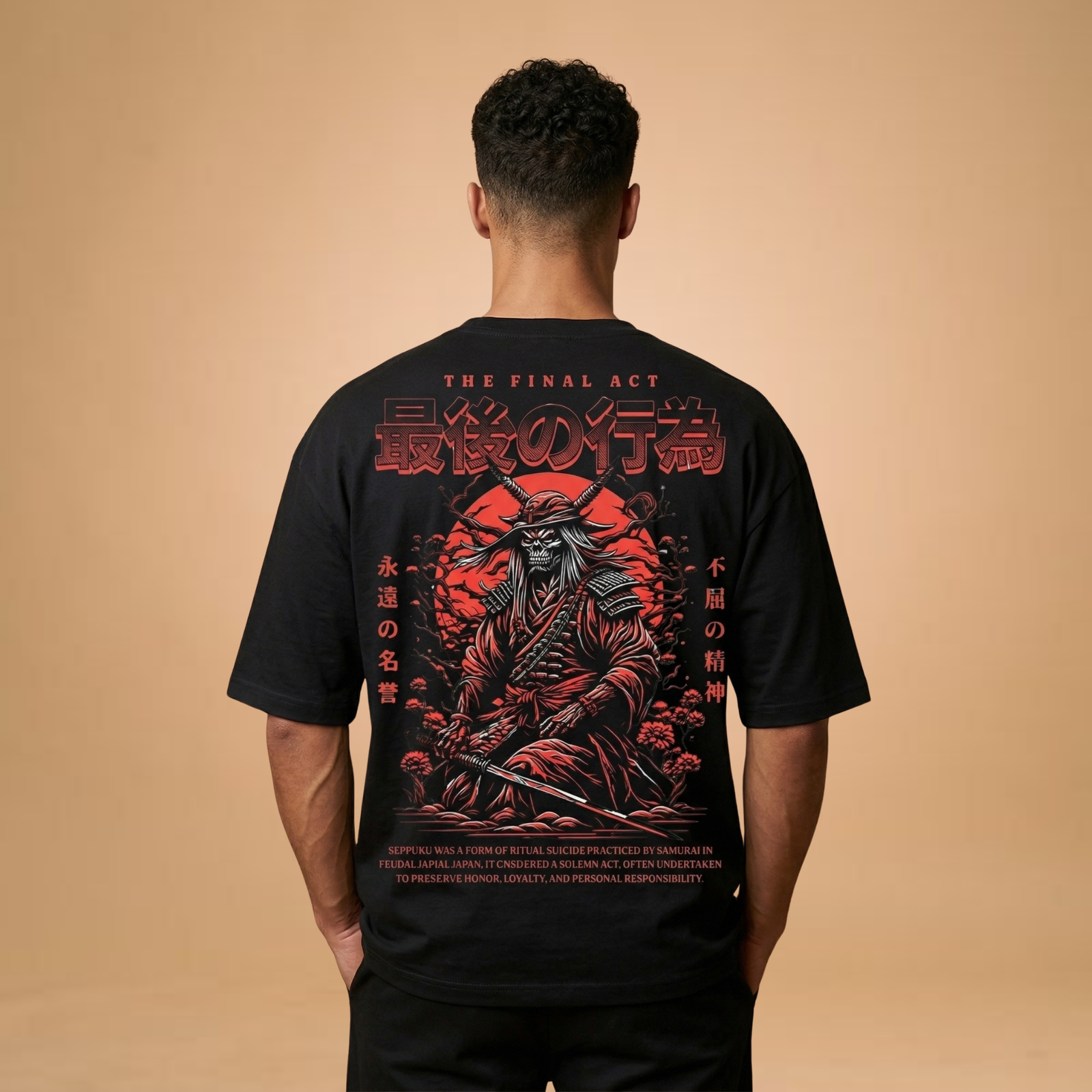 OFFHYPE Men’s Oversized Graphic T-Shirt | Premium Cotton Printed Tee | Streetwear Loose Fit Casual T-Shirt - Image 2