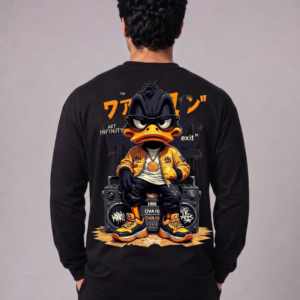 OFF HYPE Streetwear Long Sleeve T-Shirt – Urban Duck Graphic Edition